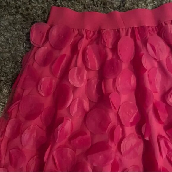 Polka Dot Applique High Waisted Midi Skirt - Picture 12 of 14